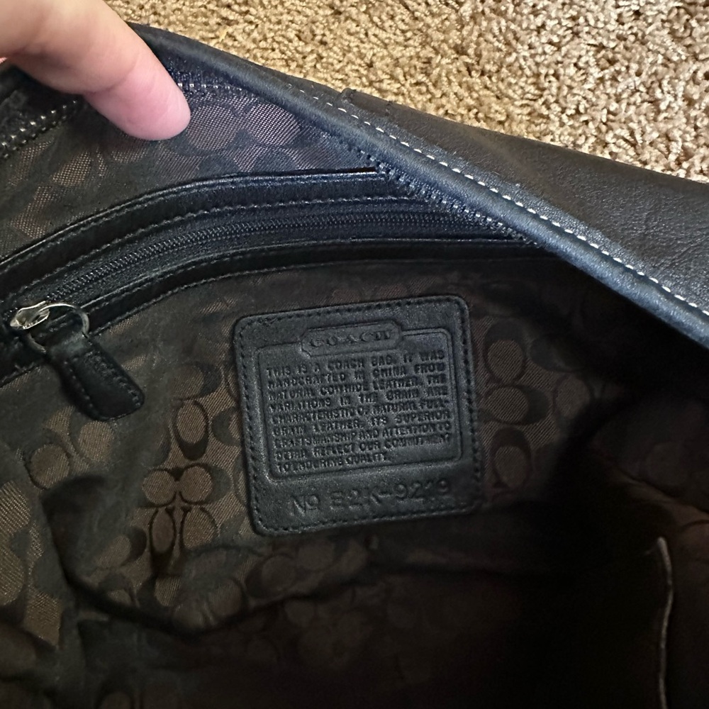 Coach Black Leather Ergo Hobo Shoulder Bag, Vintage EUC - Picture 6 of 8